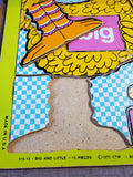 Lot of 3 Vintage Playskool Sesame Street Wooden Children's Puzzles