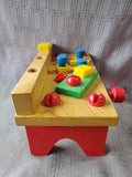 Vintage Wooden Playskool Workbench with Accessories
