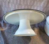 White and Black Enamel Cake Stand