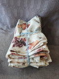 Set of 10 Fall Leaf Fabric Napkins