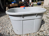 Large Oval Plastic Tub w/Rope Handles