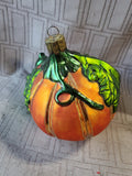 Waterford Holiday Heirloom Hand Blown Glass "Harvest Pumpkin Patch" Ornament