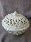 Hartley Greens & Co. Leeds Pottery Creamware Reticulated Basket
