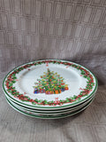 Set of 4 Traditions "Holiday Celebrations" by Christopher Radko Dinner Plates (2 SETS AVAILABLE PRICED INDIVIDUALLY AT $30 EACH)