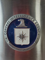 (A) Stainless Steel 8 Oz. "CIA" Flask