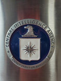 (A) Stainless Steel 8 Oz. "CIA" Flask
