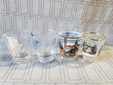 (B) 4 Piece Lot of Shot Glasses