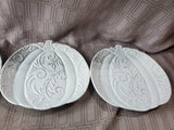 Set of 4 Pier 1 White Pumpkin Salad Plates