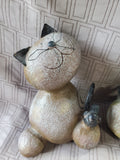 Pair of Resin Cat Figurines