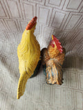 Pair of Hen and Rooster Figurines (B)