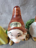 Walt Disney Productions Ceramic Snow White, Sleepy, and Bashful Figurine Set
