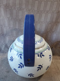 Villery & Boch Blue and White Enamel Tea Kettle