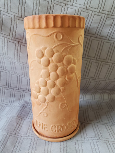 Terracotta Wine Crock with Coaster
