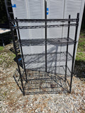 Inter-Metro 5-Tier Black Wire Shelving Unit, Heavyweight