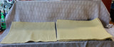Set of 8 Pale Yellow Ribbed Fabric Placemats