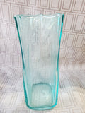 Blenko Art Glass Paper Bag Vase
