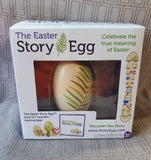 The Easter Story Egg Book and Wooden Nesting Egg Set