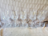 Set of 5 Signed Crystal Wine Goblets