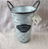 Metal "Farmer's Market" Flower Basket