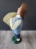 (B) Byers' Choice Carolers Colonial Williamsburg Signed "Boy with Kite" Figurine