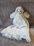 Porcelain Baby Doll in White Gown