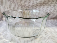 Scalloped Edge Glass Salad Bowl