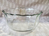 Scalloped Edge Glass Salad Bowl