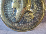 Signed Brass Egyptian Pharoah Wall Plate