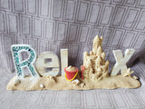 Beach Themed "Relax" Sign