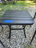3-Piece Aluminum and Wicker  Outdoor Patio Set, Chairs(2) and Side Table