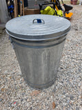 31 Gal Galvanized Trash Can w/Lid and Bird Seed Dispensing Container