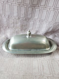 Pewter Butter Dish with Glass Insert