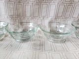 Set of 5 Clear Glass Berry Bowls