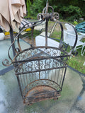Vintage Gothic Style Wrought Iron Bird Cage