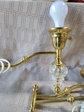 Pair of Brass Swing Arm Wall Lamps WORKS