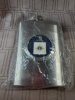 (A) Stainless Steel 8 Oz. "CIA" Flask