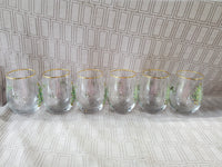 Set of 6 Spode Christmas Tree Stemless Wine Glasses