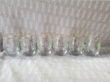 Set of 6 Spode Christmas Tree Stemless Wine Glasses