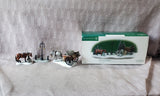 Department 56 Dickens' Village "Horses at the Lampguard" 3 Piece Figurine Set