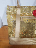 Apt 9 Gold Toned Sequin Tote Bag