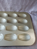Gold Toned Nonstick Madeleine Baking Pan