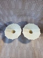 Pair of Lenox Embossed Candlestick Holder
