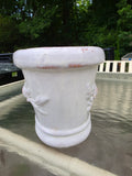 Oblong White Glazed Terracotta Planter (N)