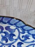 Pair of Andrea by Sadek Blue and White Mum Decorative Plates