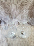 Set of 4 Clear Glass Wine Glasses