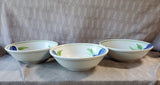 Lot of 3 Blue Floral Pasta Bowl