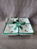 Gmundner Keramik Floral 4 Sectioned Dish