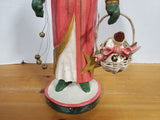 House of Hatten Folk Art Santa with Goose Basket