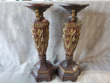 Pair of Ornate Resin Candle Holders