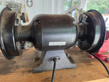 Springfield 6" Bench Grinder and Vice on Wooden Stand, Works